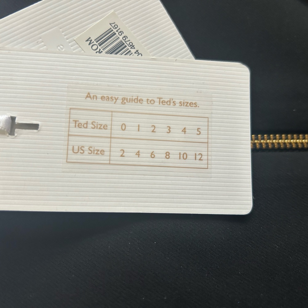 Ted Baker Architectural Black Pencil NWT Dress Size 8 - Picture 5 of 10